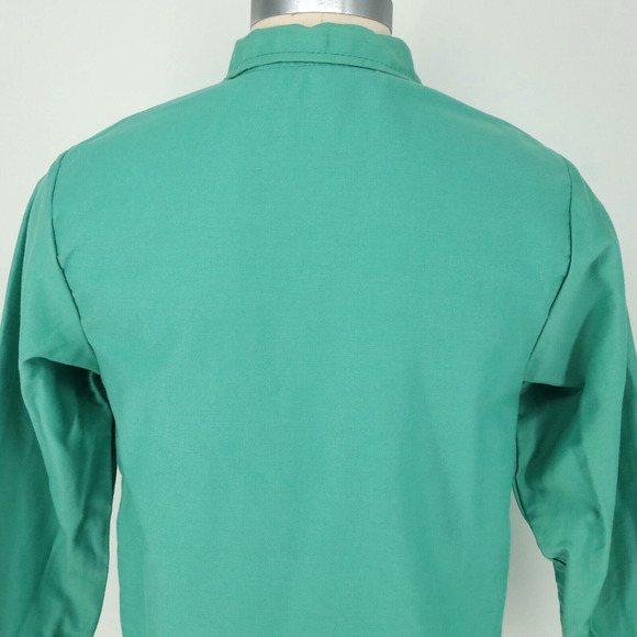 Proban FR-7A Shirt Jacket Mens Large Flame Resistant Green Snaps Long Sleeve - Picture 9 of 14
